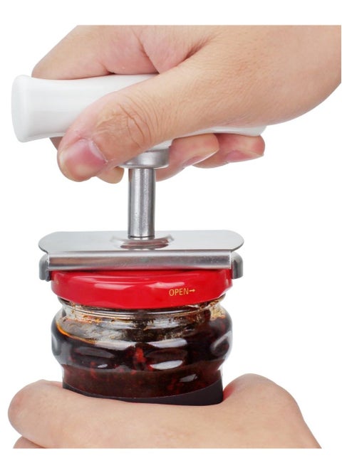 Stainless Steel Energy-Saving Flexible Spiral Gear Jar Opener With Abs Rotate Handle, Suitable For Opening 1-4 Inches Bottle Can