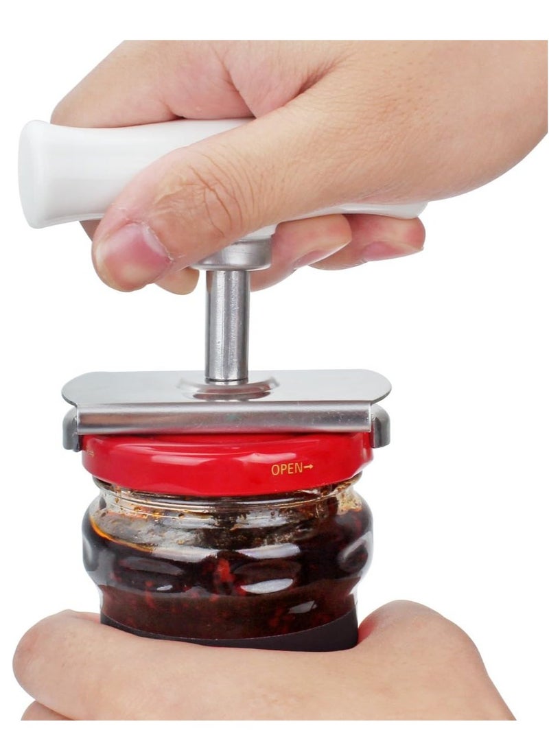 Stainless Steel Energy-Saving Flexible Spiral Gear Jar Opener With Abs Rotate Handle, Suitable For Opening 1-4 Inches Bottle Can
