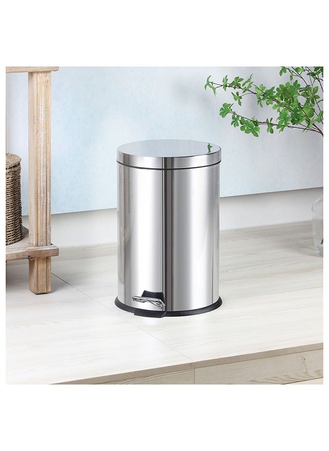 Falcon Falcon 12L Stainless Steel Dustbin 25X25X39 Cm Chrome 