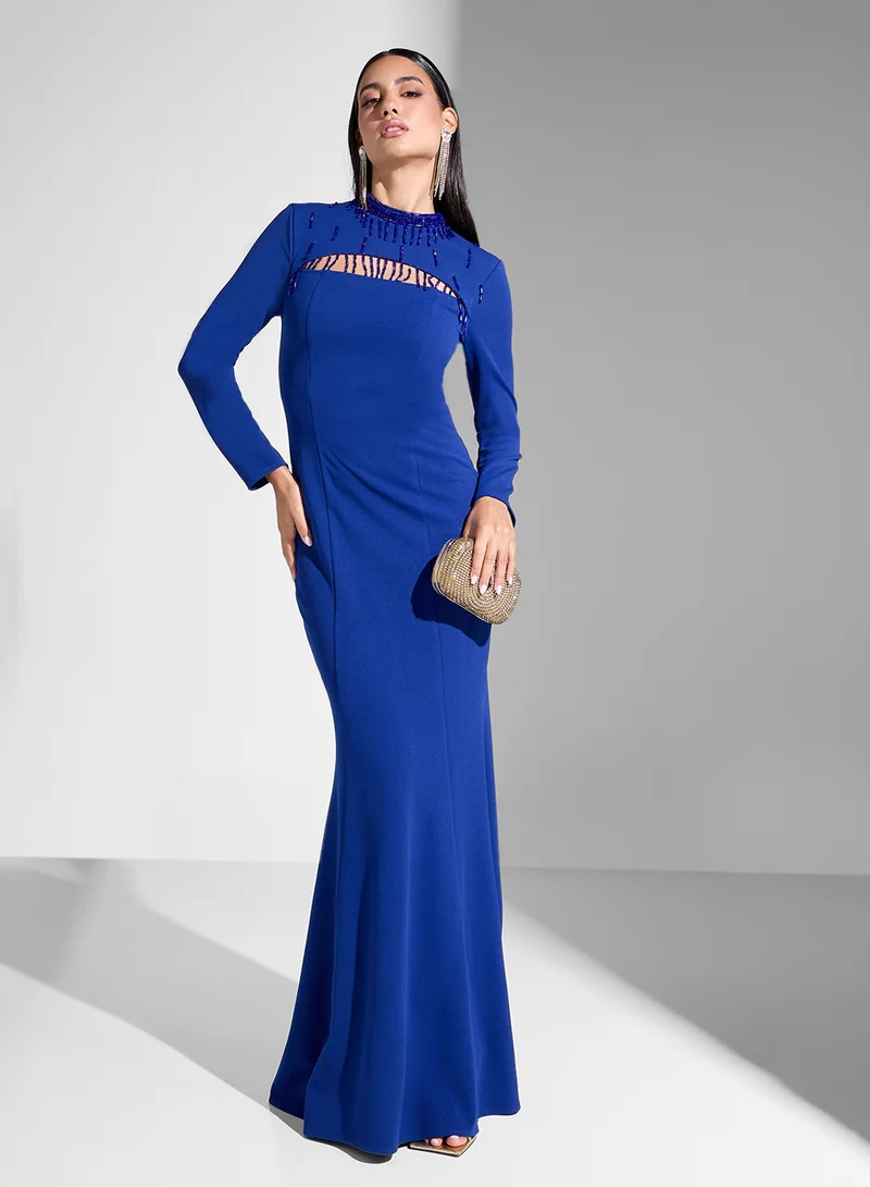 Akadia Fashion Cobalt Evening Dress