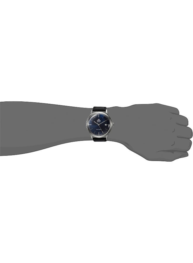 ORIENT Men Bambino Version 3 Automatic Men's Watch TAC0000DD0 – Blue Dial, Leather Strap, Domed Crystal, 41mm Case - Image 2