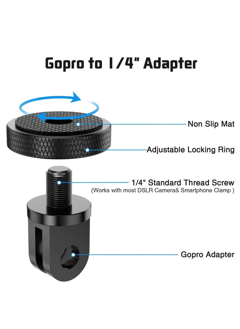 Y&D - Cold Shoe Adapter for Gopro, Camera Monitor Mount, Full Aluminum Mount to 1/4"-20 Conversion Adapter, Detachable Joint Extension Gopro/Tripod/Action Cam/Camera/Monitor/Vlog - Image 1