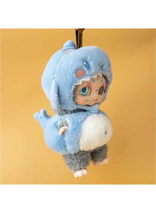 Arabest Plush Doll Clothes, Cute Cartoon Animal Series Plush Doll Clothes Suit for 17cm Labubu, Kawaii Doll Clothes for Birthday Gifts (Blue Shark)  - Image 4