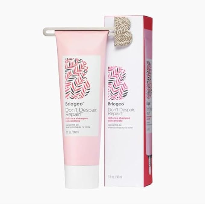 Briogeo DON'T DESPAIR, REPAIR! RICH RICE SHAMPOO CONCENTRATE, PROTEIN SHAMPOO FOR SEVERELY DAMAGED HAIR, WATER-ACTIVATED CONCENTRATE SHAMPOO, VEGAN, CRUELTY-FREE, 3 FL OZ - Image 1