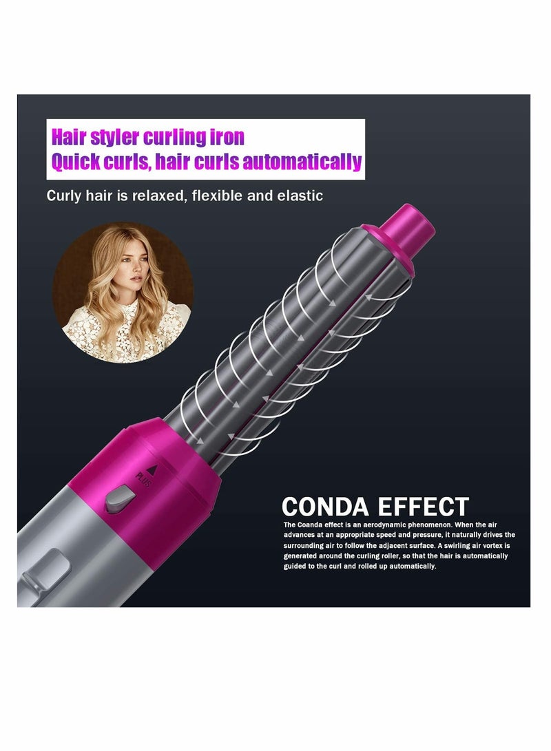 Zikra Hair Dryer Brush 5 in 1 Hair Styler Hot Air Brush Airwrap Styler Negative Ion Comb for Straigntening Curling Hair Styling Appliances with 5 Interchangeable Brushes - Image 2