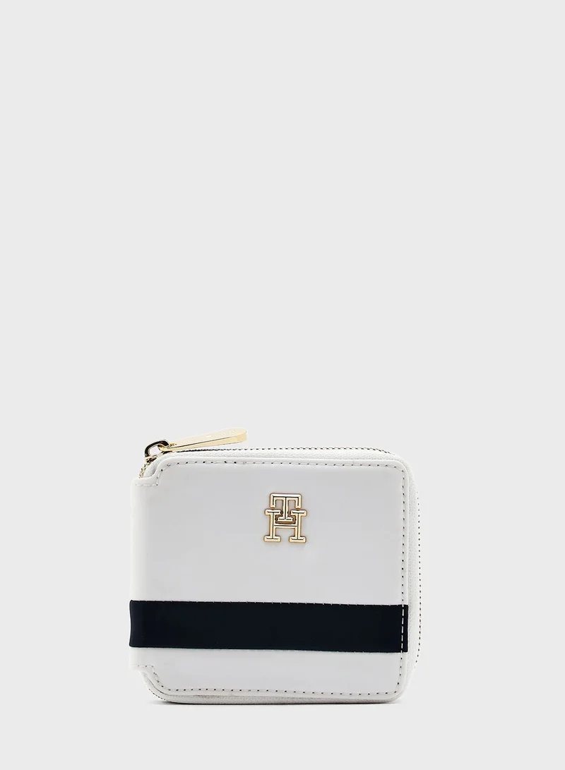 TOMMY HILFIGER Striped Poppy Medium Zip Around Wallet
