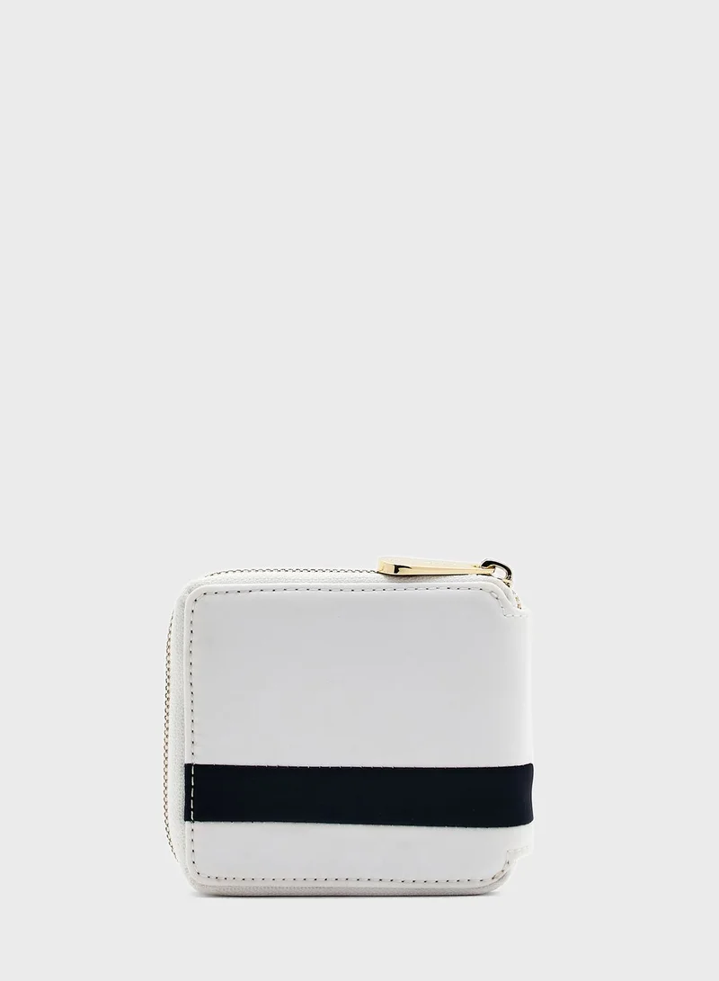 TOMMY HILFIGER Striped Poppy Medium Zip Around Wallet
