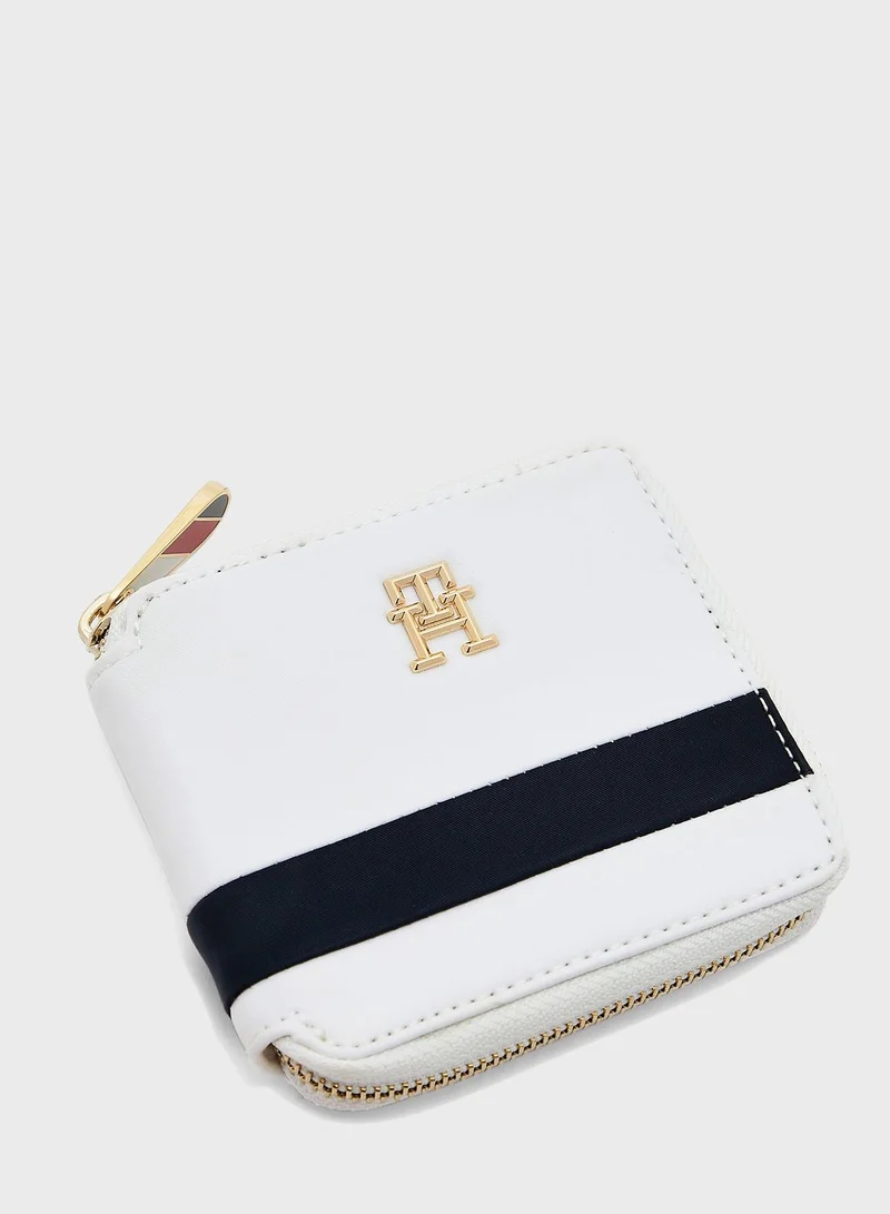 TOMMY HILFIGER Striped Poppy Medium Zip Around Wallet