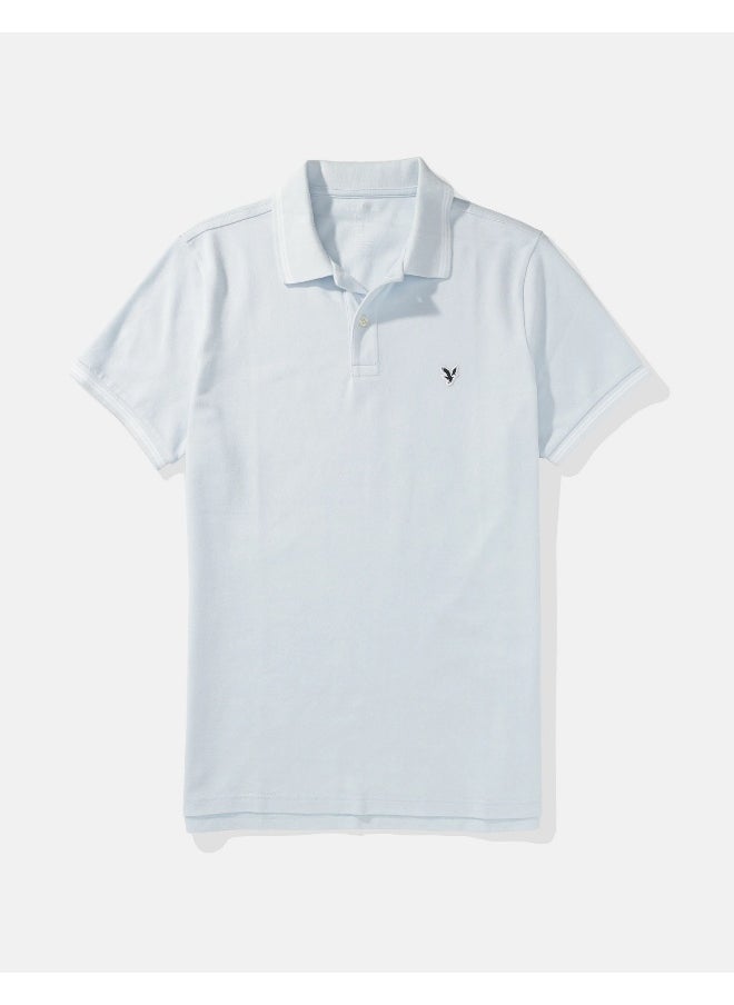 American Eagle - Collar Line Logo Detail Short Sleeve Polo Shirt - Image 1