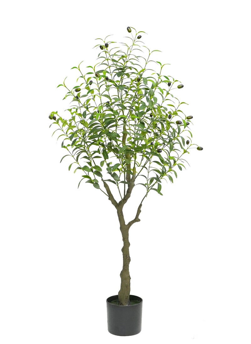 INFOSUN Artificial Olive Tree, Faux Olive Plant, Dedicated to Indoor Decoration, Simulation of Tall Tree Plants, Holiday Decorations Christmas Tree, Real Touch Technology, Artificial Plant with multiple Trunks, Ideal for Home Office Indoor Decoration  - Image 1