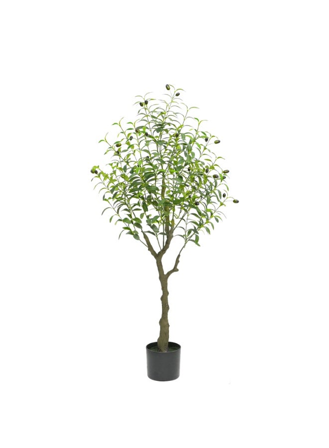 انفوسن شجرة زيتون صناعية INFOSUN ١٨٠/١٥٠/١٢٠ سم - نبات حريري واقعي مع فواكه، تركيب سهل، تزيين داخلي/خارجي (اختر المقاس) - Image 1