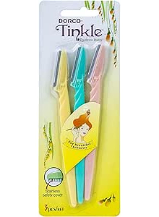 Tinkle 3 PCS Eyebrow or Face Hair Removal Safety Razors Trimmer Shaper Shaver cosmetics - Image 1
