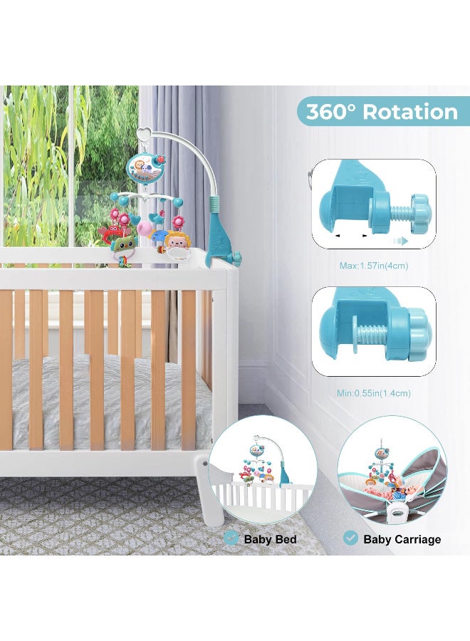 Baby Musical Crib Mobile Toy, Baby Crib Mobile Toy for Crib with Music and Lights, with Hanging Rotating Rattle Toy,Star Projection,400 Lullabies, Remote Control Baby Crib Mobile for Boys Girls - Image 5