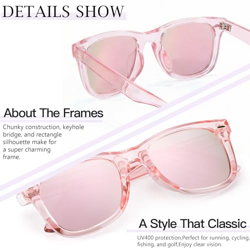 SIPHEW Polarized Sunglasses for Women & Men - UV400 Mirrored Beach Eyewear, Designer Unisex Fashion Sunglasses w/Medium Fit - Image 5