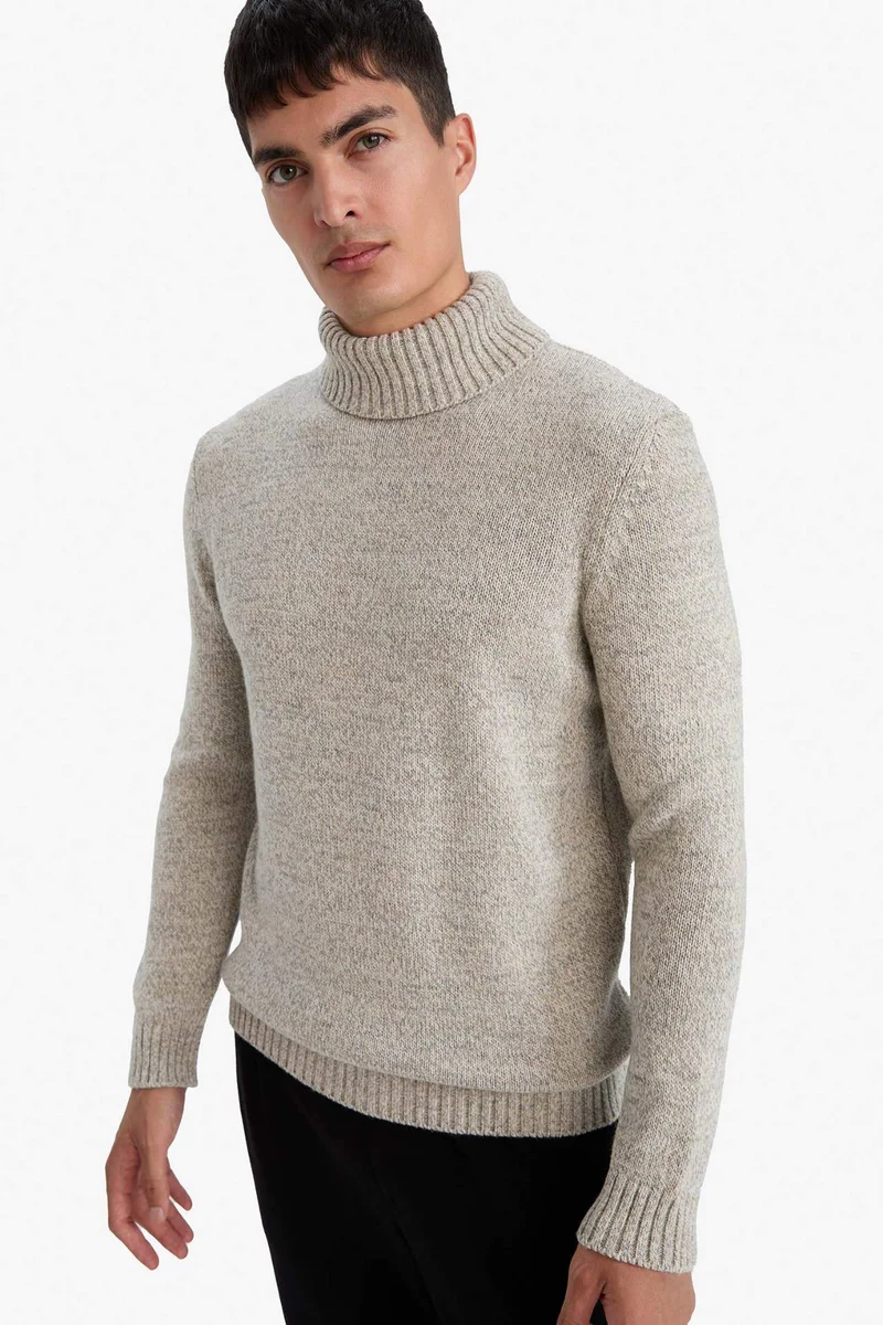 ديفاكتو Standard Fit Turtleneck Knitwear Pullover