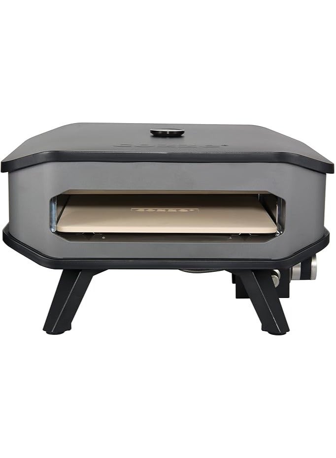 Cozzette Cozze 13" Gas Pizza Oven with 5-kW 3-Burner System, Cordierite Pizza Stone, Galvanised Powder-Coated Steel, Electric Ignition, Thermometer - Image 1
