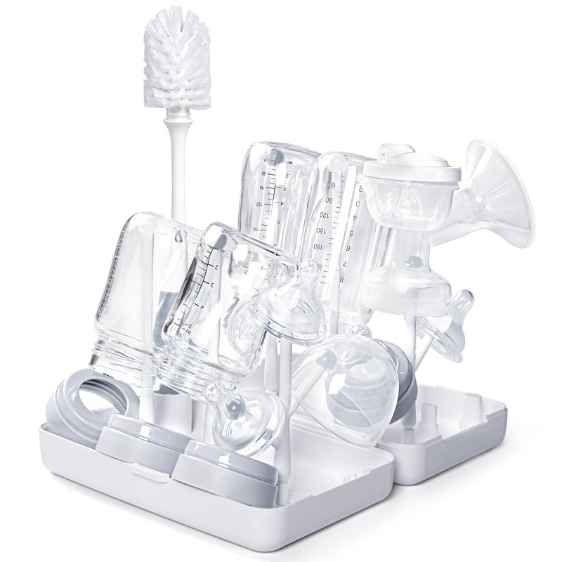 Termichy Travel Baby Bottle Drying Rack, Compact Size with Large Capacity for Working Mom, Visit Families, Friends or Camping with Baby Gary - Image 1