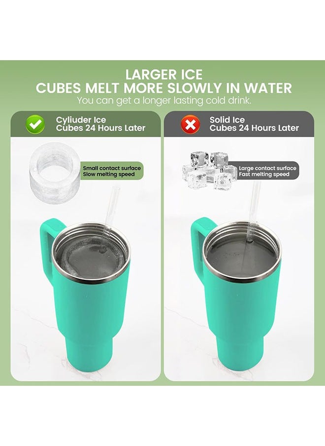 YelaJoy Stanley Tumbler Ice Mold Set - Silicone Ice Tray with Lid, Suitable for Frozen Drinks, Juice, Whiskey, Cocktails, and Coffee, Compatible with 20-40 oz Glass and Stanley Tumblers, Practical Ice Mold  - Image 4