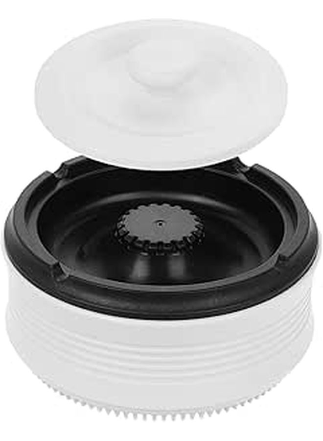 Smart Electric Ashtray Ivory White Rechargeable Portable Ash Holder for Home Office Car - Image 1