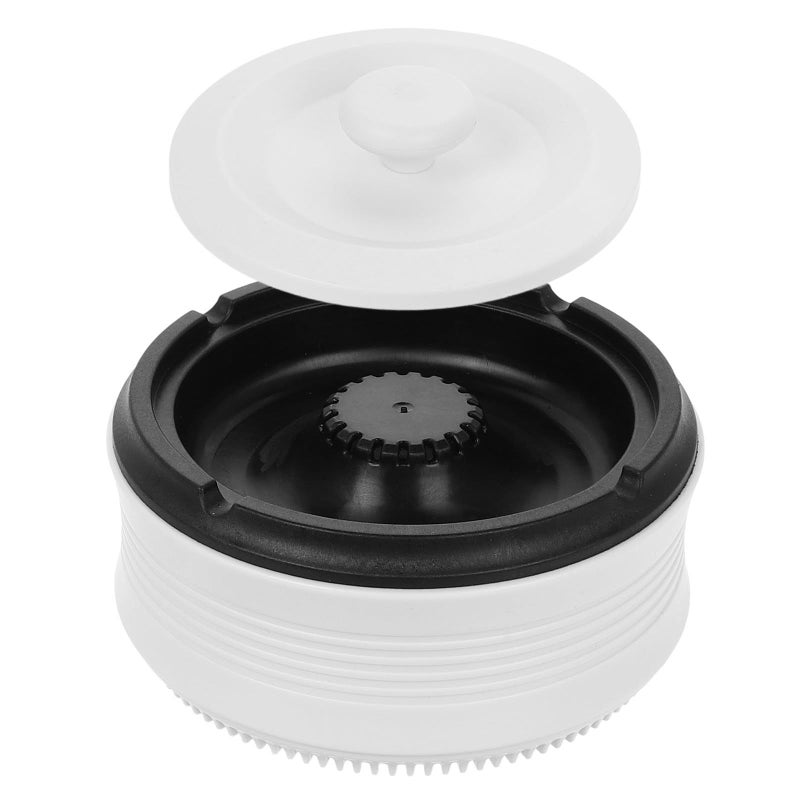 Smart Electric Ashtray Ivory White Rechargeable Portable Ash Holder for Home Office Car - Image 2