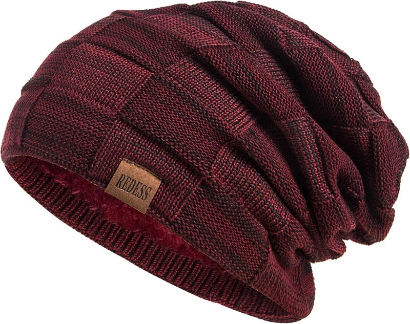 REDESS Beanie Hat for Men and Women Winter Warm Hats Knit Slouchy Thick Skull Cap - Image 1
