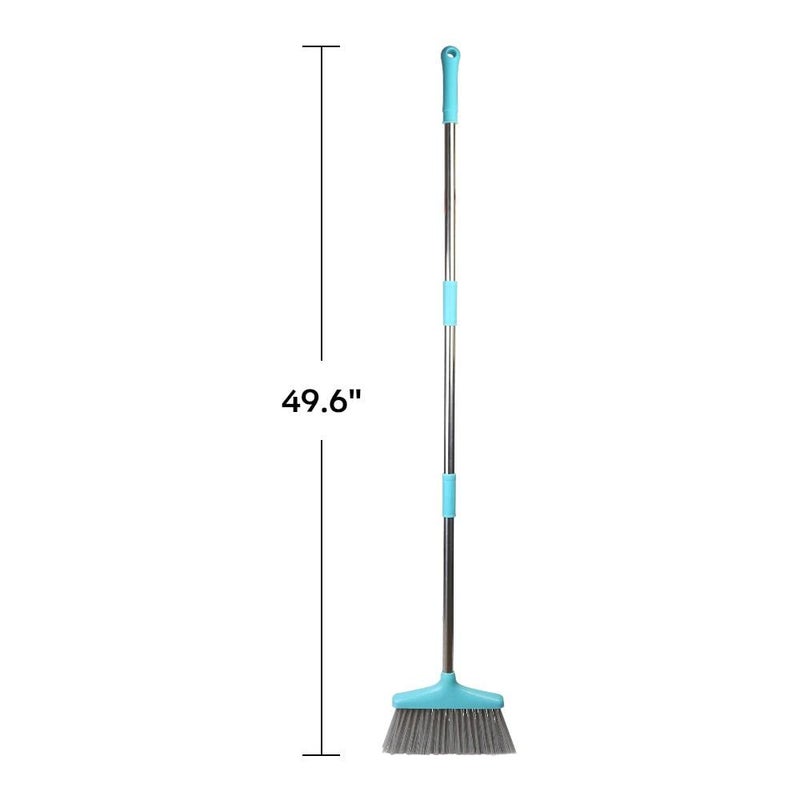 FGY Broom and Dustpan Set 48" Long Handle Broom and Collapsible Dust Pan Combo for Home Office Kitchen (Blue) - Image 5
