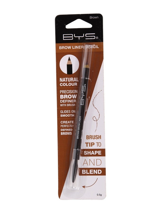 BYS Brow Liner Pencil Dual Ended With Brush Eyebrow Pencil And Brow Brush Natural Brown Color Waterproof - Image 1