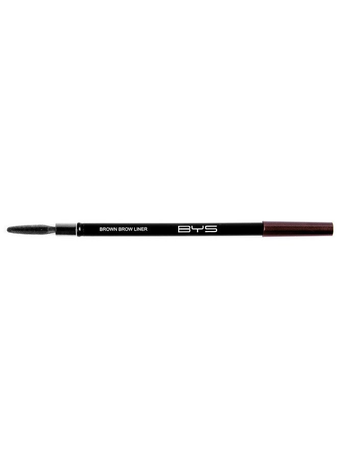 BYS Brow Liner Pencil Dual Ended With Brush Eyebrow Pencil And Brow Brush Natural Brown Color Waterproof - Image 3