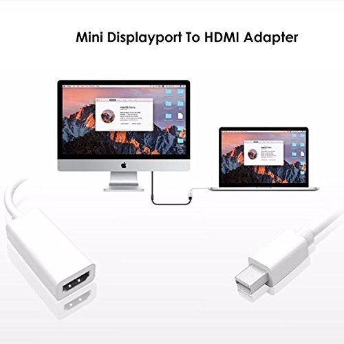 LipiWorld® Mini Display Port Thunderbolt Mini Dp Male to HDMI Female Adapter Cable for Mac MacBook Pro Air-MINIDP to HDMI Converter - Image 4