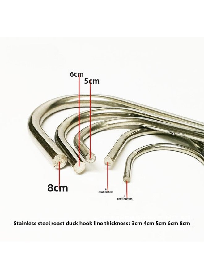 Factory Direct Kitchen Commercial Hook And Loop Roast Hook Rack Roast Chicken Roast Meat Hook Roast Duck Roast Duck Roast Goose Stainless Steel Fork-Color:10 Pieces For Hanging Chicken 3cm 25cm  - Image 5