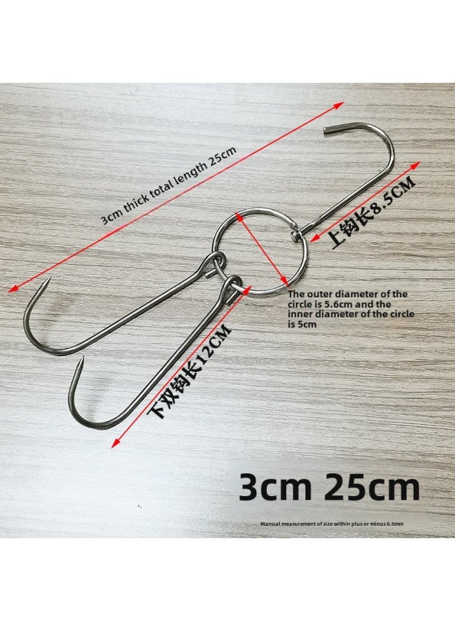 Factory Direct Kitchen Commercial Hook And Loop Roast Hook Rack Roast Chicken Roast Meat Hook Roast Duck Roast Duck Roast Goose Stainless Steel Fork-Color:10 Pieces For Hanging Chicken 3cm 25cm  - Image 1