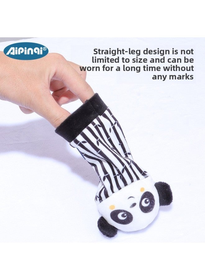Aipinqi Black And White Cartoon Animal Wrist Strap Rattle Socks Baby Watch Strap 0-1 Years Old Baby Toys-Color:N094B Socks + Wrist Strap Bee