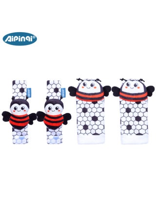 Aipinqi Black And White Cartoon Animal Wrist Strap Rattle Socks Baby Watch Strap 0-1 Years Old Baby Toys-Color:N094B Socks + Wrist Strap Bee - pzsku/Z39B6656B2AA5690CBEDDZ/45/1745836499/aec2a46a-a098-48dc-a5cb-338db10017af