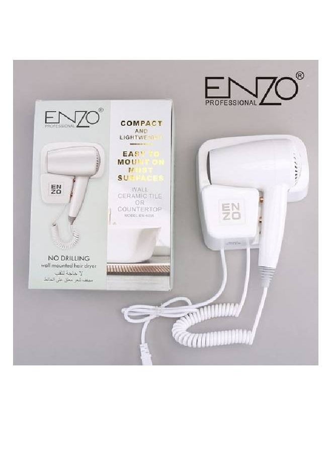 ENZO ENZO Hair Dryer Professional 1600W, Compact, Lightweight, and Powerful - Hot & Cold Settings, Automatic Shut-off - EN- 6005  - Image 3
