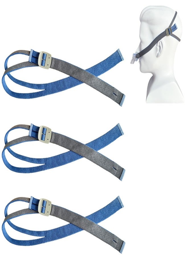 GJX 3 Packs Headgear Compatibility with Airfit P10 and N30 Latest Version Adjustable Replacement CPAP Headgear Strap for P10/N30 CPAP Nasal Pillow Mask Replace Part(Without Nasal Pillow Frame) - Image 1