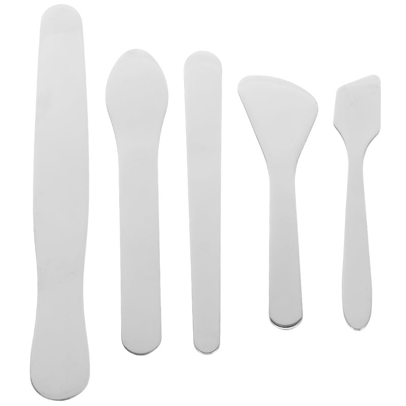 Stainless Steel Utensils Set Skincare Spatula For Women Girls Daily Use Compact Style 5Pcs - Image 1