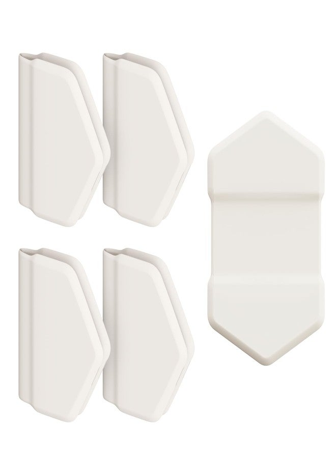 4pcs White Shower Curtain Clips，Magnetic Shower Curtain Clips for Keeping Liner Closed to Wall Against Water Splashing Out - Image 1