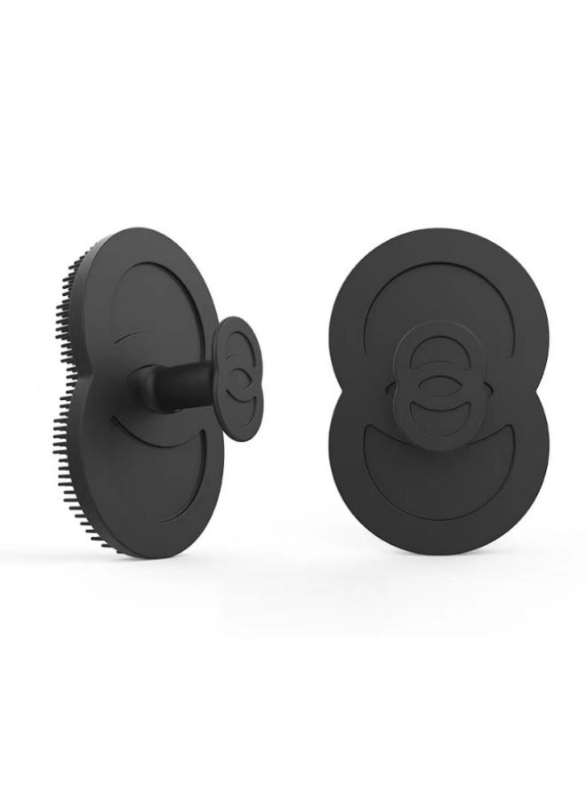 Generic Silicone Face Brush, Facial Cleansing Brush, Pore Cleaning Brush, Gentle Exfoliating Pad And Massage Skin Care Black  - Image 4