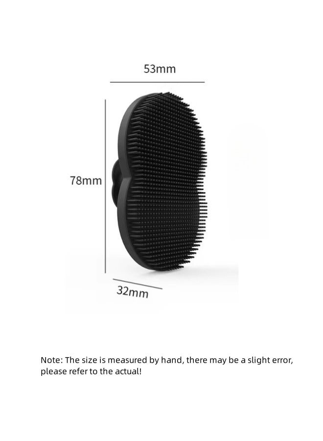 Generic Silicone Face Brush, Facial Cleansing Brush, Pore Cleaning Brush, Gentle Exfoliating Pad And Massage Skin Care Black  - Image 5