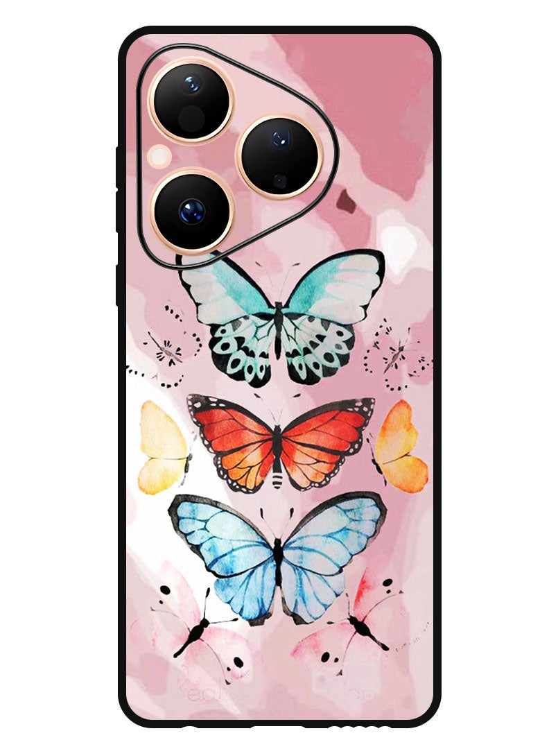 Theodor Case Compatible with Huawei Pura 80 6.6 Inch Protection Shockproof Bumper Cover Butterflies (2) - Image 1