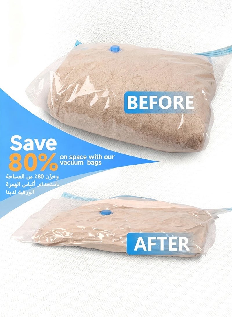 Vacuum Storage Bags with Electric & Hand Pump – Space Saver Bags for Clothes, Blankets and Travel, Reusable (10 pcs) - Image 3