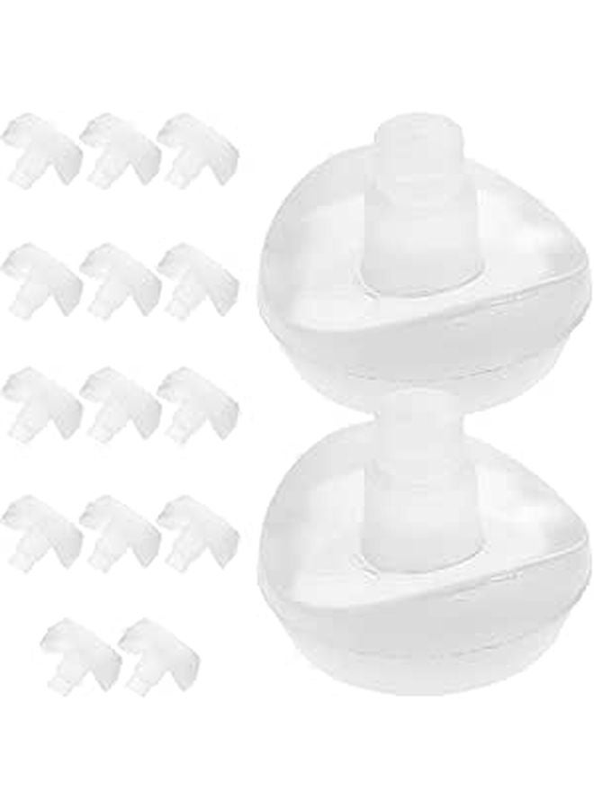 16 Pcs U Shaped Chair Leg Caps PVC Non Slip Floor Protectors For Wood Furniture - Image 1