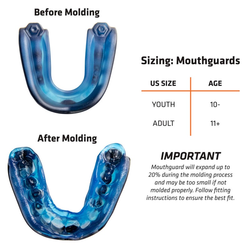 Shock Doctor Mouth Guard Sports, Hockey, Lacrosse, Baseball, Wrestling Moutguard, Gel Max Heavy Duty Protection & Custom Fit, Football Mouth Guard with Strap, Adult & Youth Mouthguard - Image 5