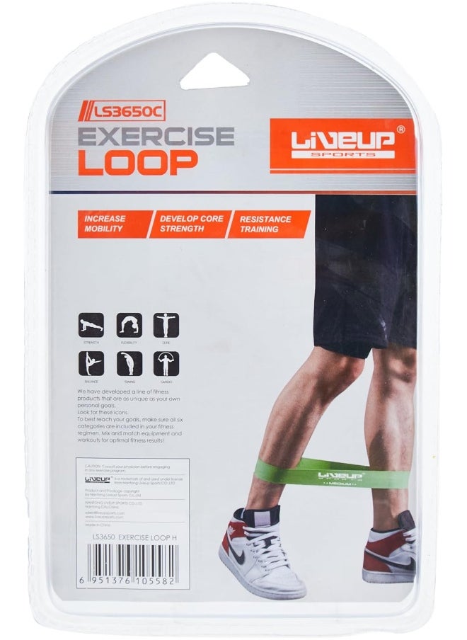 Liveup Exercise Loop Elastic Band, Heavy, Blue, Multi  - Image 1