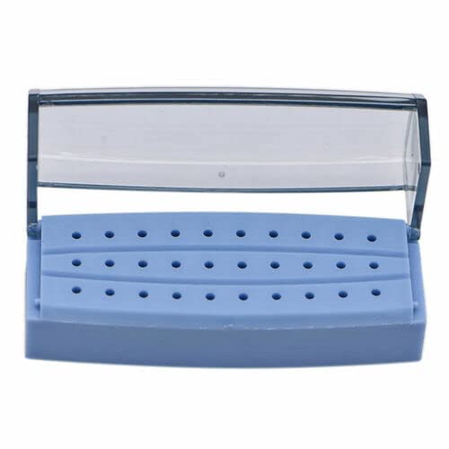 DENTAL TOOL Dental 30 hole bur box bur holder autoclavabale with lock (Blue) - Image 2