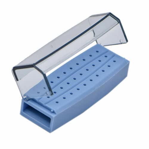 DENTAL TOOL Dental 30 hole bur box bur holder autoclavabale with lock (Blue) - Image 3