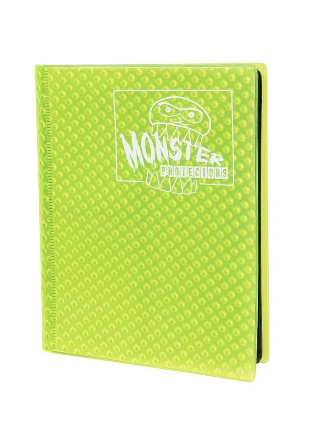 Monster Protectors Monster 4 Pocket Trading Card Album 20 Side Loading Theft Deterrent Padded Pages For Extra Protection Deluxe Binder Holds 160 Yugioh Mtg Magic The Gathering Pokémon & Sport Cards Holofoil Yellow  - Image 2