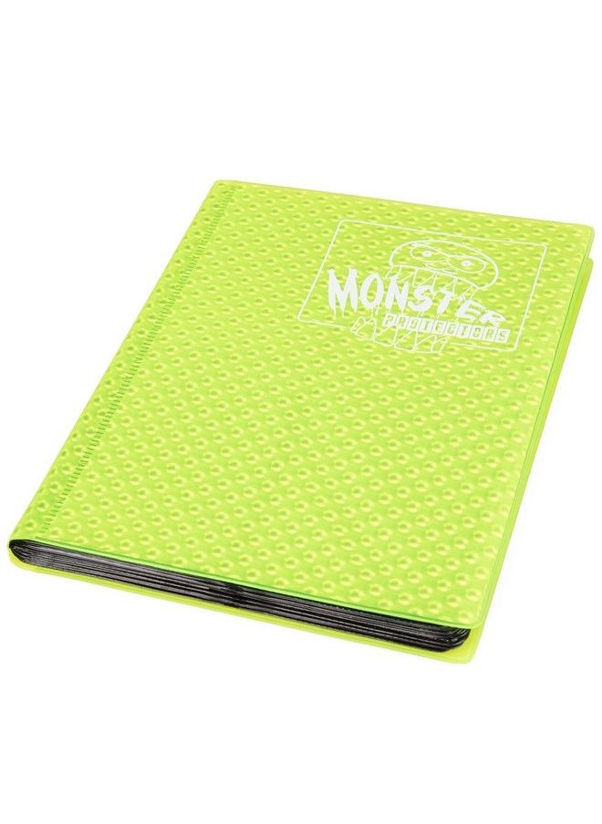 Monster Protectors Monster 4 Pocket Trading Card Album 20 Side Loading Theft Deterrent Padded Pages For Extra Protection Deluxe Binder Holds 160 Yugioh Mtg Magic The Gathering Pokémon & Sport Cards Holofoil Yellow  - Image 3