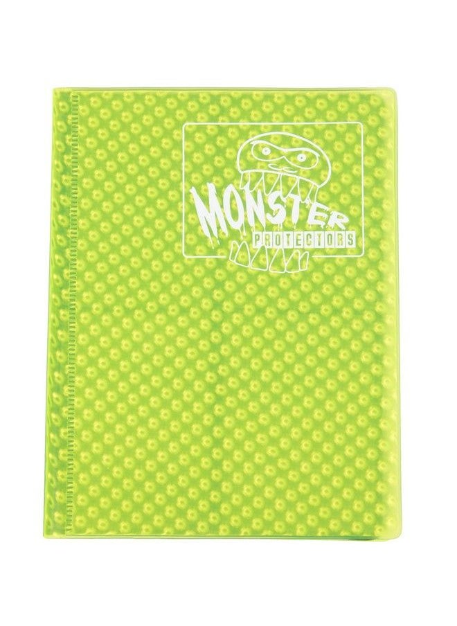 Monster Protectors Monster 4 Pocket Trading Card Album 20 Side Loading Theft Deterrent Padded Pages For Extra Protection Deluxe Binder Holds 160 Yugioh Mtg Magic The Gathering Pokémon & Sport Cards Holofoil Yellow  - Image 5