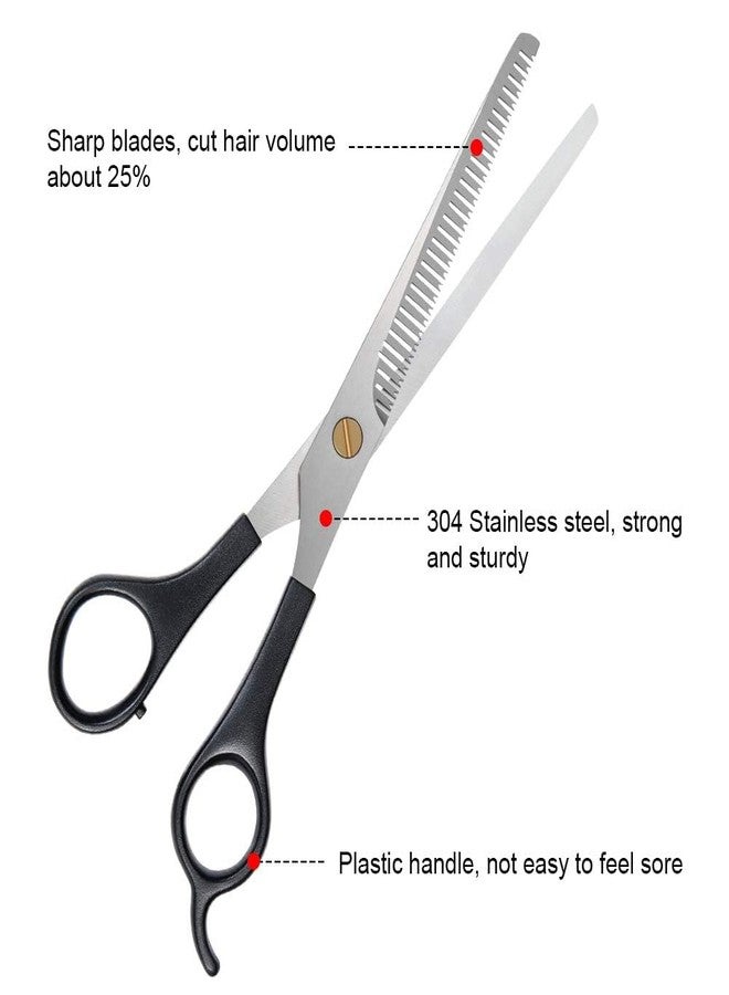 GutarGoo® Stainless Steel Professional Salon Barber Hair Cutting & Thinning Scissors Hairdressing Styling Tool (Black) - Image 5